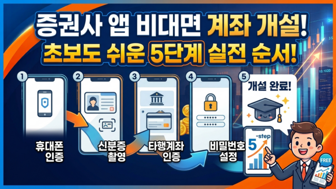 내가 고른 증권사 앱에서 실제로 비대면 계좌를 개설하는 5단계 실전 순서