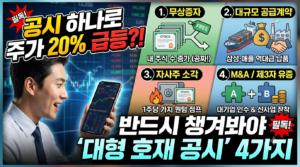대형 호재 공시 4가지