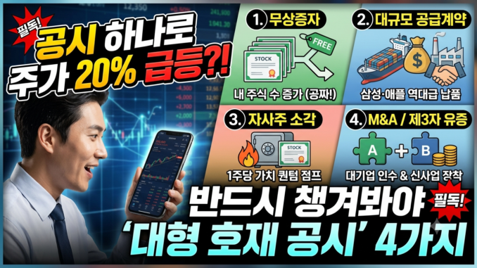 대형 호재 공시 4가지