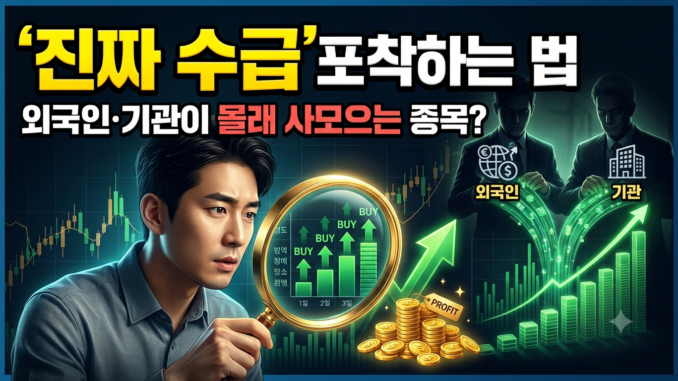 외국인과 기관이 며칠째 몰래 사모으는 종목