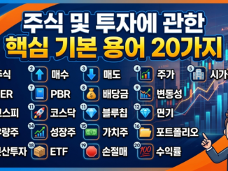 주식 및 투자에 관한 핵심 기본 용어 20가지