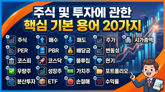 주식 및 투자에 관한 핵심 기본 용어 20가지