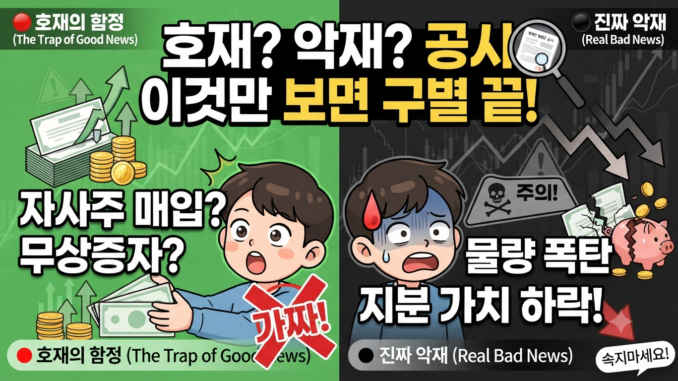 호재처럼 보이는 악재 공시 구별하기