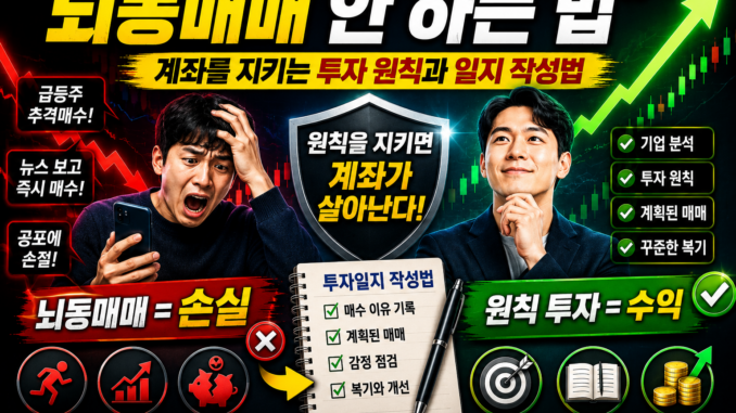 뇌동매매 안 하는 법- 계좌를 지키는 투자 원칙과 투자일지 작성법