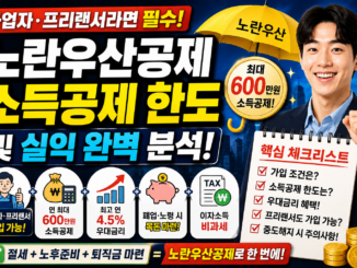 노란우산공제 소득공제 한도 총정리! 개인사업자·프리랜서 600만원 절세효과와 가입조건