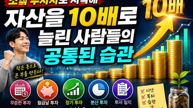 소액 투자자로 시작해 자산을 10배로 늘린 사람들의 공통된 습관