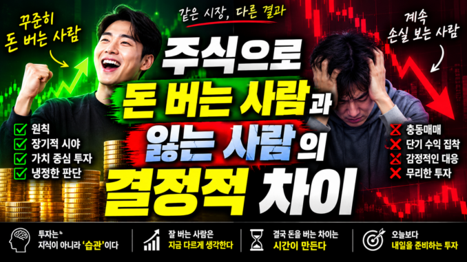 주식으로 돈 버는 사람과 잃는 사람의 결정적 차이 10가지｜초보 투자자가 반드시 알아야 할 주식 투자 원칙