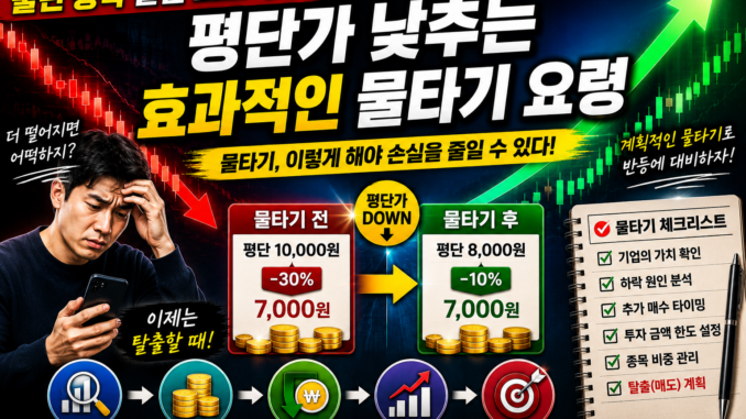 평단가 낮추는 효과적인 물타기 요령