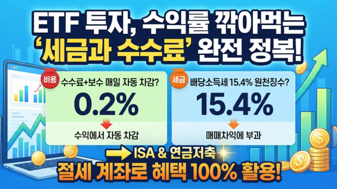 ETF 매매 시 발생하는 수수료, 보수, 배당소득세 계산법 총정리