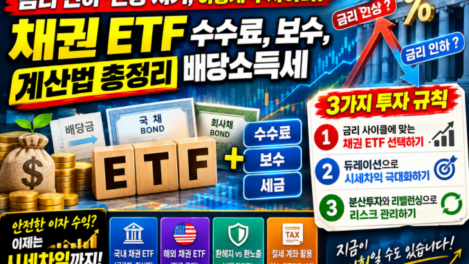 금리 변동 시기에 채권 ETF로 안전하게 시세차익 내는 전략